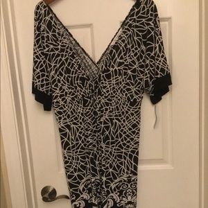 AA Studio Womens Dress Size XL Black/White NWT